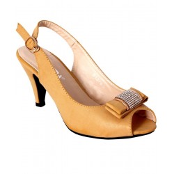 Shimmer Bow Sling Back Peep Toe Sandals RG-071